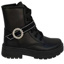 Bota Infantil Menina Coturno Feminino Tratorada Botinha Salto Rodeio Casual Confortável