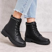 Bota Infantil Menina Coturno Preto Detalhe Cano Klicpé Bota Infantil Menina Coturno Preto Detalhe Cano Klicpé