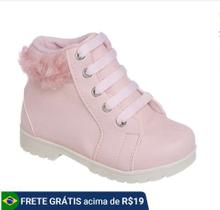 Bota Infantil Menina Estilosa Confortável Tratorada Detalhe 20 ao 27