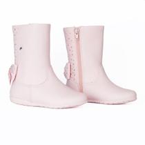 Bota Infantil Menina Jujuba Laço Rosa Pampili.