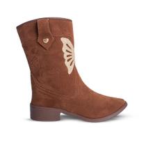 Bota Infantil Menina Kidy Montaria Caramelo Borboleta Inverno -