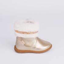 Bota Infantil Menina Kidy Strass Soft Baby Com Pelinho Delicada Confortável Antiderrapante Leve