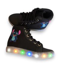 Bota Infantil Menina Led Luzinha Cano Alto Confortável