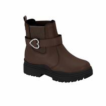 Bota Infantil Menina Molekinha Berlim Elástico Milano- Café