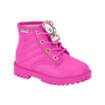 Bota Infantil Menina Molekinha- Pink Neon
