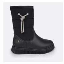 Bota Infantil Menina Pampili Candy Cordão de Strass-Preto