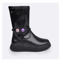 Bota Infantil Menina Pampili Candy Miçangas-Preta/Furtacor