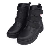 Bota Infantil Menina Pampili Coturno Tratorada com Brilho Feminina Preta Original - Mk-681018