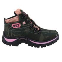 Bota Infantil Meninas Coturno Tenis Adventure Lona Militar E Rosa Bota Infantil Meninas Coturno Tenis Adventure Lona Militar E Rosa