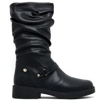 Bota Infantil Meninas Pink Cats Preto - V6362 Bota Infantil Meninas Pink Cats Preto - V6362