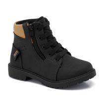 Bota Infantil Menino Klin Mini Rock 175 Preto/Bambu