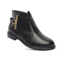 Bota infantil molekinha cano curto preta Bota infantil molekinha cano curto preta