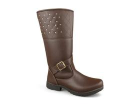 Bota Infantil Montaria Fuffy Com Detalhe Dourado Cafe Bota Infantil Montaria Fuffy Com Detalhe Dourado Cafe