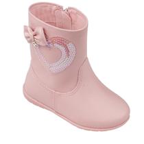 Bota infantil pampili jujuba rosa zíper lateral 367138