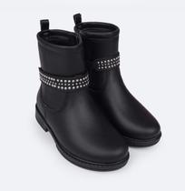 Bota infantil pampili safira tira com glitter e tachas - 279113