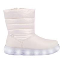 Bota infantil pampili sneaker luzinha led nude 483039 Bota infantil pampili sneaker luzinha led nude 483039