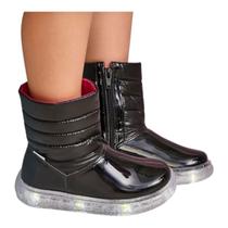 Bota infantil pampili sneaker luzinha led preto 483039 Bota infantil pampili sneaker luzinha led preto 483039