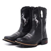 Bota Infantil Texana Cavalo Preto Menino Peao Bota Infantil Texana Cavalo Preto Menino Peao
