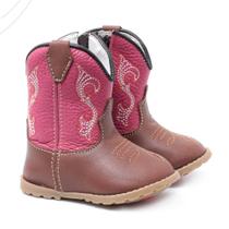 Bota Infantil Texana Country Botinha De Criança Bebe Agro Festa de Peão Rodeio Em Couro Leitimo