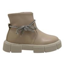 Bota Infantil Tratorada Mini Sua Cia Baby Laço Brilhante