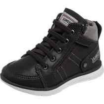Bota Infantil Unissex Cano Curto Antiderrapante Preta Inverno