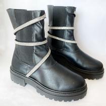 Bota Jessie Strass Preto Dona Be Bota Jessie Strass Preto Dona Be