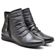 Bota kauany feminino soft cano curto couro Bota kauany feminino soft cano curto couro