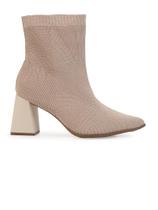 Bota Knit Bebecê Com Salto Geométrico