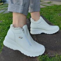 Bota Lanin Forrada com Lã Napa Branca