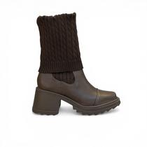 Bota Lara Rosa Bella Malha Tricot Conforto Feminino -