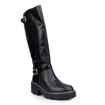 Bota Lia Line Couro Preto Cano Longo Bota Lia Line Couro Preto Cano Longo