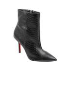 Bota Luxo Chic Line - Croco Preta Salto Fino
