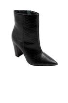 Bota Luxo Chic Line - Croco Preta Salto grosso Bota Luxo Chic Line - Croco Preta Salto grosso