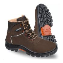 Bota Marluvas Com Cadarço Bico Plastico Couro Nobuck Marrom Claro New Prime