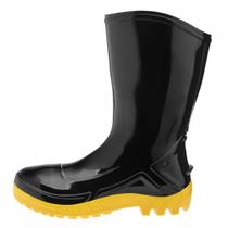 Bota Marluvas Preta Solado Amarelo (Cano Medio) 41 Par 6946041