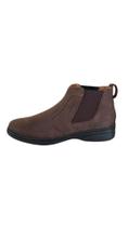 Bota Marron Masculina C/ Elastico Em Couro Leveterapia L4470