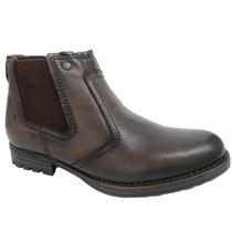 Bota Masc Cano Curto Pegada Couro