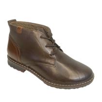 Bota Masc Pegada Casual Couro Marrom Escuro 126201-02