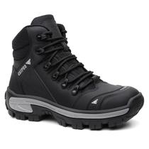 Bota Masculina Adventure CATPRO Couro Bovino Legitimo Biqueira Frontal Solado Tratorado Cano Medio Coturno Masculino Resistente Reforçado Confortavel