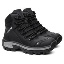 Bota Masculina Adventure CATPRO Couro Bovino Legitimo Solado Borracha Tratorado Reforçada Trekking Coturno Masculino Confortavel Diferenciado