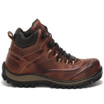 Bota Masculina Adventure Coturno Em Couro TrilhaReforçada