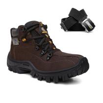 Bota Masculina Adventure Coturno Trabalho Top + Cinto JDK502 - Johncat