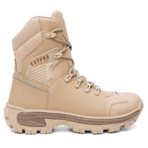 Bota Masculina Adventure Couro Legitimo Cano Alto Coturno Masculino de Segurança Militar CATERPRO Trilhas e Trekking Presente para Homem Aniversario