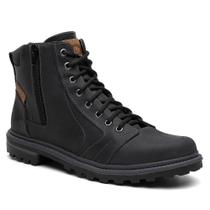 Bota Masculina Adventure Couro Legítimo com Solado Borracha Tamanho:38Cor:Preto