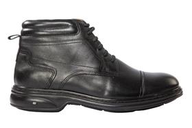 Bota Masculina Air 3D em Couro Carneiro Preta - Cód 91302