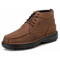 Bota Masculina Anti Stress Couro Rústico Confort Jvmarc 8004 Bota Masculina Anti Stress Couro Rústico Confort Jvmarc 8004