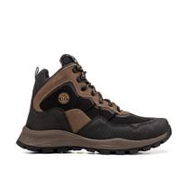 Bota Masculina Attack Adventure Fork Couro Cadarço Preto