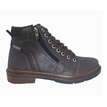 Bota masculina authentic boots 0860 coturno com ziper de couro militar