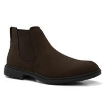 Bota Masculina Botina Chelsea Casual Camurça Bico Redondo