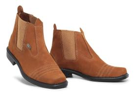 bota masculina botina country couro vaquejada rodeio cavalgada castor - 4ssss calçados